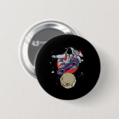 Ruimtevaarder Hoverboard Schaatsrijder Skateboard Ronde Button 5,7 Cm (Voorkant /achterkant)