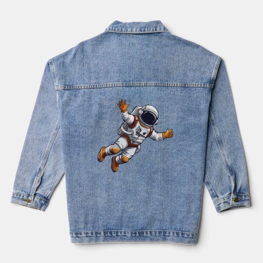 Ruimtevaarder in de ruimte denim jacket (Achterkant)