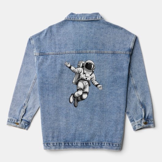 Ruimtevaarder in de ruimte denim jacket (Achterkant)