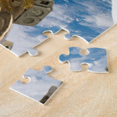Ruimtevaarder in de ruimte die ruimtestation repar legpuzzel (Zijkant)