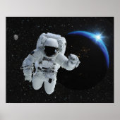 Ruimtevaarder in de ruimte Earth Celestial Poster (Voorkant)