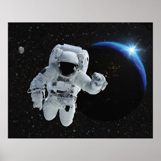 Ruimtevaarder in de ruimte Earth Celestial Poster (Voorkant)