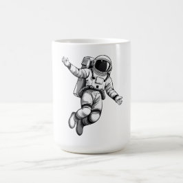 Ruimtevaarder in de ruimte koffiemok