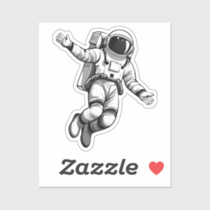Ruimtevaarder in de ruimte sticker
