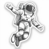 Ruimtevaarder in de ruimte sticker (Voorkant)