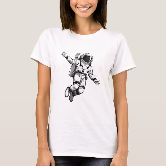 Ruimtevaarder in de ruimte t-shirt (Voorkant)