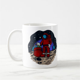 Ruimtevaarder Kerstman Met Geschenk Koffiemok