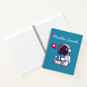 Ruimtevaarder leest boek schattige kinderen