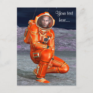 Ruimtevaarder Mars Verkenner Alien Planeet Ruimte Briefkaart