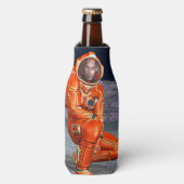 Ruimtevaarder Mars Verkenner Alien Planeet Ruimte Flesjeskoeler (Fles Voorkant)