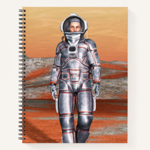 Ruimtevaarder Mars Verkenner Alien Planeet Ruimte Notitieboek