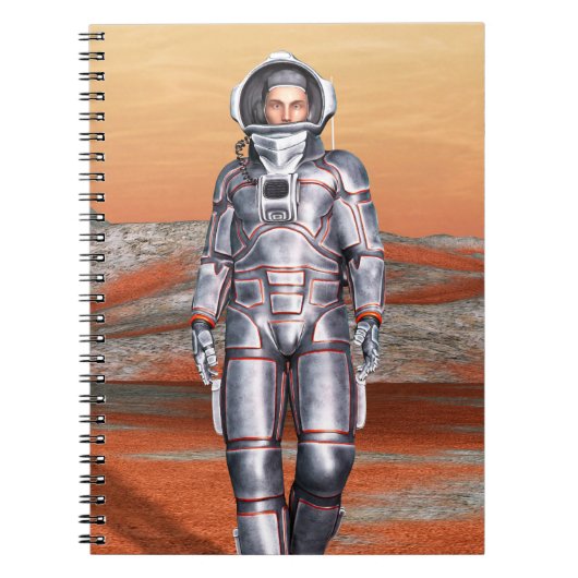Ruimtevaarder Mars Verkenner Alien Planeet Ruimte Notitieboek (Voorkant)
