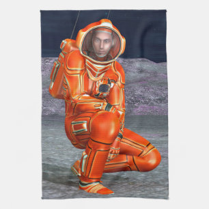 Ruimtevaarder Mars Verkenner Alien Planeet Ruimte  Theedoek