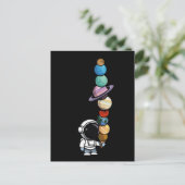 Ruimtevaarder met Planeet Scheppen Interstellaire Briefkaart (Staand voorkant)