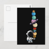 Ruimtevaarder met Planeet Scheppen Interstellaire Briefkaart (Voorkant / Achterkant)