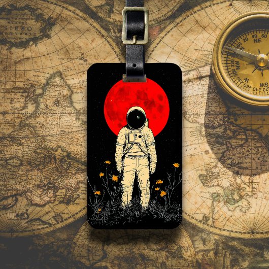 Ruimtevaarder onder de Rode Maan Bagagelabel