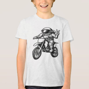 Ruimtevaarder op Dirt Bike Tri-Blend Shirt