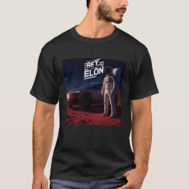 Ruimtevaarder op Mars met futuristische elektrisch T-shirt