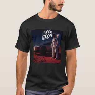 Ruimtevaarder op Mars met futuristische elektrisch T-shirt