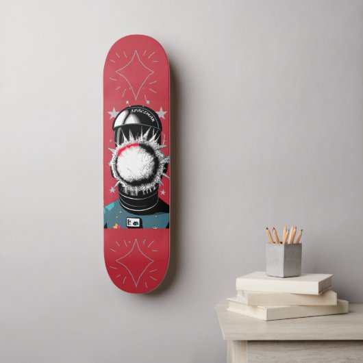Ruimtevaarder Persoonlijk Skateboard (Muurkunst)