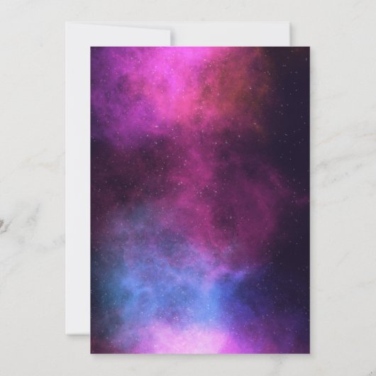 Ruimtevaarder Rainbow Balloons Rocket Moon Kaart (Achterkant)