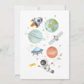 Ruimtevaarder Reis Rond de Zon Verjaardag Kaart (Achterkant)
