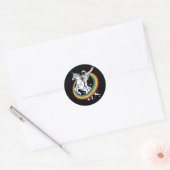 Ruimtevaarder Ridend op Eenhoorn Ronde Sticker (Envelop)