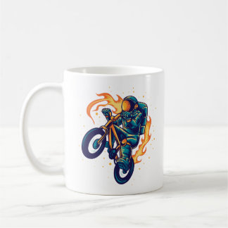 Ruimtevaarder rijdend op een BMX Koffiemok