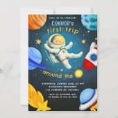 Ruimtevaarder Rocket Ship Planet Kids Verjaardag Kaart (Voorkant)