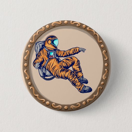 Ruimtevaarder ronde button 5,7 cm (Voorkant)