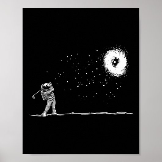 Ruimtevaarder Ruimte Golf Speler Grappige Galaxy R Poster (Voorkant)