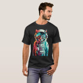 Ruimtevaarder Ruimte Kat Moeder Vader Mannen Kind T-shirt (Voorkant volledig)