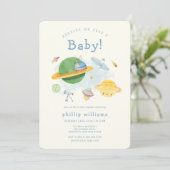 Ruimtevaarder Ruimteschip Baby Shower Kaart (Staand voorkant)