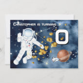 Ruimtevaarder ruimteschip UFO planeten kinderen vo Kaart (Achterkant)