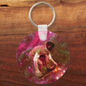 Ruimtevaarder Skateboarder Sleutelhanger (Voorkant)