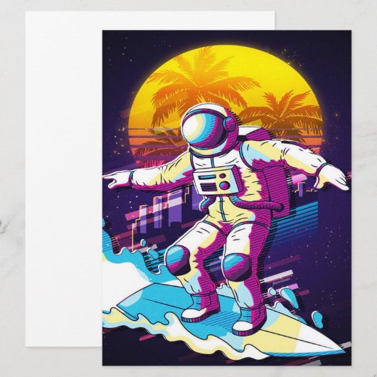 Ruimtevaarder surfen perfect cadeau idee, Vintage  (Voorkant / Achterkant)