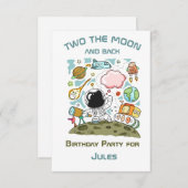Ruimtevaarder Twee De Maan En Het Achterste Feestt Kaart (Voorkant / Achterkant)