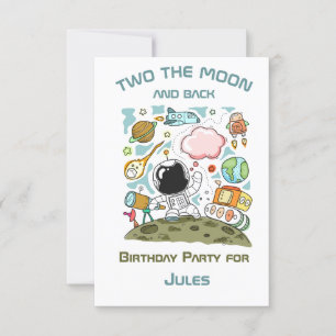 Ruimtevaarder Twee De Maan En Het Achterste Feestt Kaart