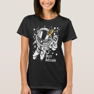 Ruimtevaarder Vangt Bitcoin Koop Bitcoin Cyber Aap T-shirt