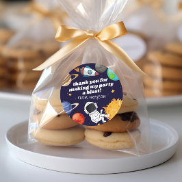 Ruimtevaarder Verjaardag Bedankt Ronde Sticker