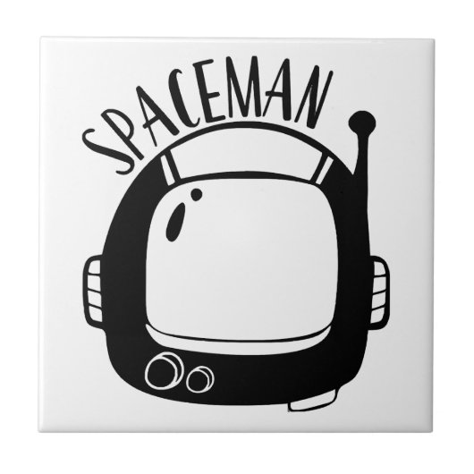 Ruimtevaarder Vintage Tegeltje (Voorkant)