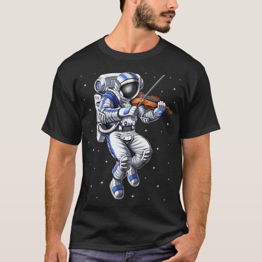 Ruimtevaarder Vioolspeler T-shirt (Voorkant)
