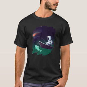 Ruimtevaarder Vissersboot Ruimte Oceaan Meer Cool T-shirt