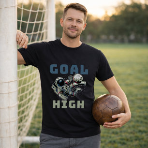 Ruimtevaarder Voetbal Fiets Trap Doelpunt Hoog T-shirt