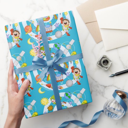 Ruimtevaarder vs. Alien Glanzend Inpakpapier, 76cm Cadeaupapier (Geschenken)