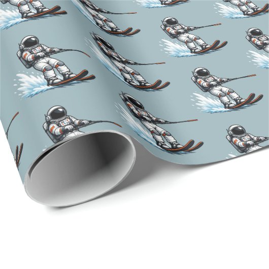 Ruimtevaarder Waterskiën Cadeaupapier (Rol Hoek)