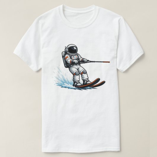 Ruimtevaarder Waterskiën T-shirt (Design voorkant)