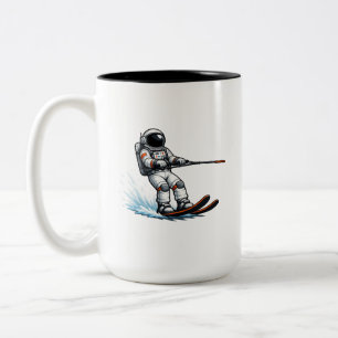 Ruimtevaarder Waterskiën Tweekleurige Koffiemok