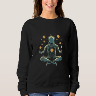 Ruimtevaarder Yoga Houden Planeet Ruimte Meditatie Trui