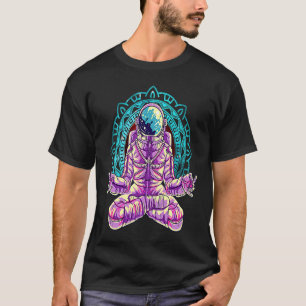 Ruimtevaarder Yoga Lotus Houden Meditatie Tantra P T-shirt